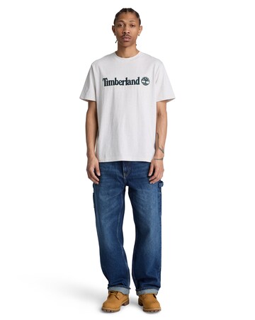 Timberland Established 197 Short Sleeve Embroidered T-Shirt - Light Oatmeal