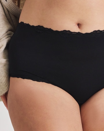 Pretty Secrets 3 Pack Cotton Lace Trim Briefs