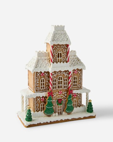 Large Lit Gingerbread House