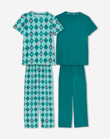 Pretty Sectrets Value Bright Bow 2 Pack Pyjamas