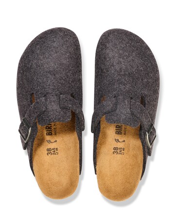 Birkenstock Classic Wooly Arizona Clogs - Anthracite