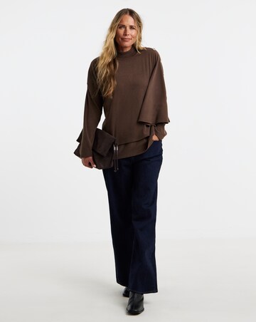Mocha Soft Touch Cape Top