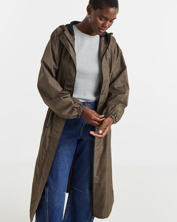 Khaki Longline Lightweight Raincoat