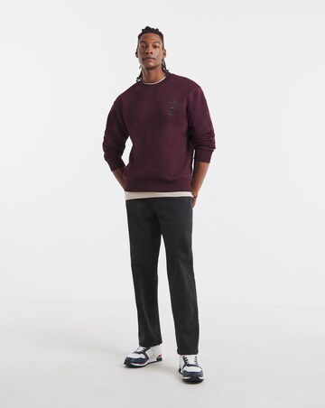 Lacoste Embroidered Fleece Sweatshirt - Burgundy