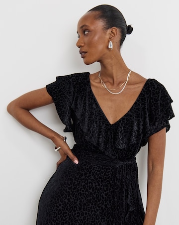 Joanna Hope Maxi Ruffle Burnout Dress