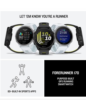 Garmin Forerunner 170 Music Smart Watch - Black/Amp Yellow