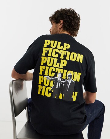 Only & Sons Pulp Fiction Back Print T-Shirt - Black