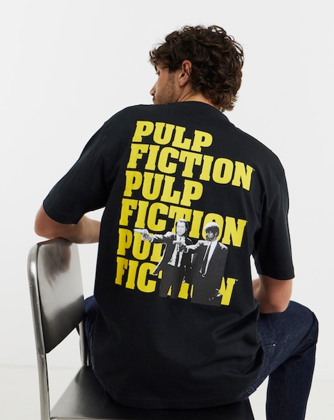 Only & Sons Pulp Fiction Back Print T-Shirt - Black