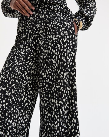 Mono Print Textured Jersey Wide Leg Trouser Co-ord