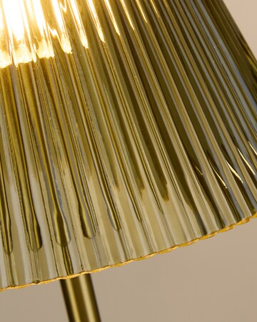 Nerissa Green Ribbed Glass Table Lamp