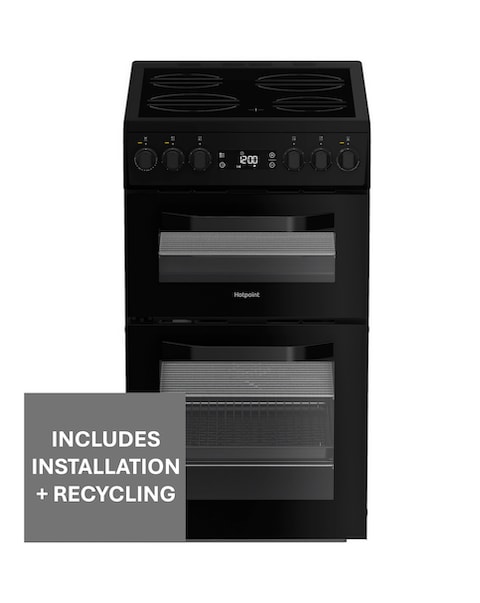 Hotpoint HDE5VDCB 50cm Electric Double Cooker Ceramic Hob - Black Installation