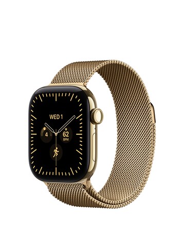 Apple Watch Series 12 GPS + Cellular 42mm - Gold Titanium/Gold Milanese Loop