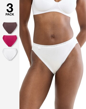 Sloggi 3Pack Tai Hi Leg Knicker Pink Multi