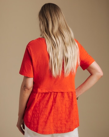 Julipa Broderie Jersey Mix T-Shirt