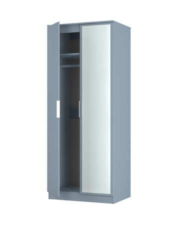 Humber Ready Assembled 2 Door Mirrored Wardrobe - Kids