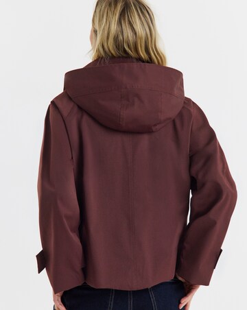Burgundy Short Trench Coat