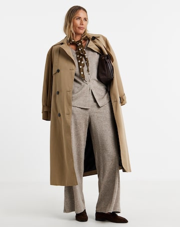 Chocolate Soft Touch Button Through V-Neck Cardigan