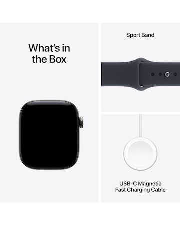 Apple Watch Series 12 GPS + Cellular 42mm - Titanium/Navy Blue Sport Band - M/L