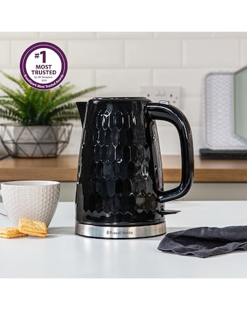 Russell Hobbs 26051 Textured Honeycomb Black Kettle