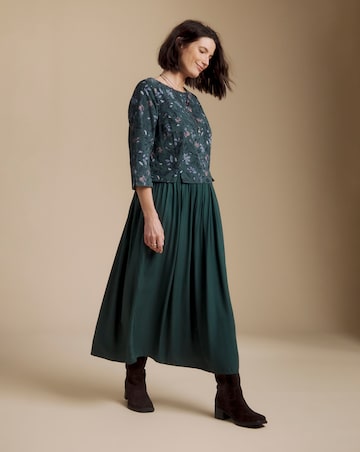 Julipa Printed Cord Midi Dress