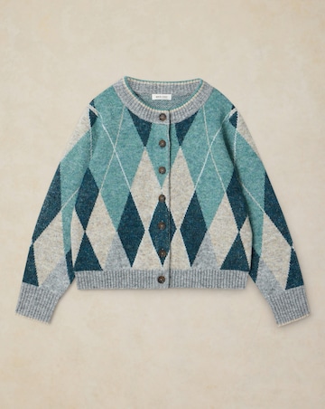 White Stuff Argyle Check Cardigan