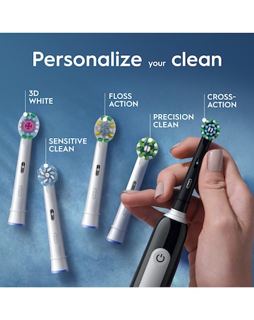 Oral-B Pro 1 Cross Action Black Electric Toothbrush with Travel Case