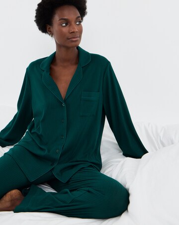 Figleaves Soft Knit Ribbed Pyjama Set