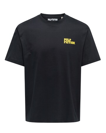 Only & Sons Pulp Fiction Back Print T-Shirt - Black