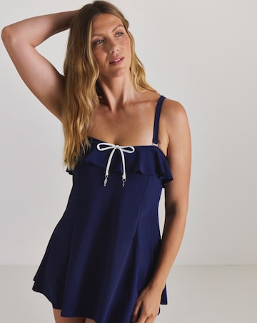 MAGISCULPT Medium Control Ruffle Bandeau Swimdress