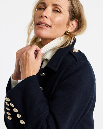 Navy Short Military Jacket