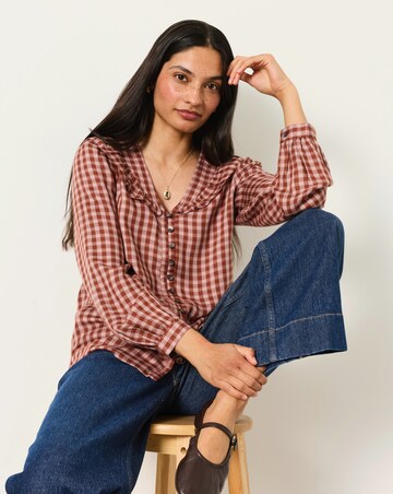 Fatface Alba Gingham Blouse