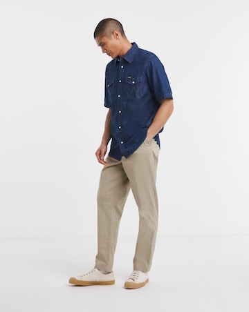 Wrangler Short Sleeve Western Shirt - Blue