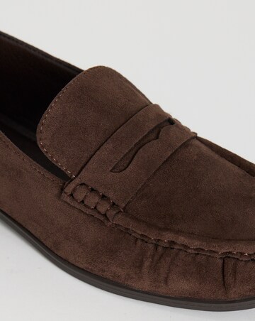Palmer Puckered Flat Loafer Shoes - Wide Fit (E)