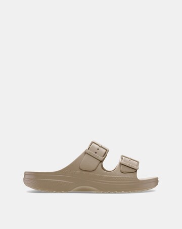 Crocs Taupe Buckle Sandal - Standard Fit