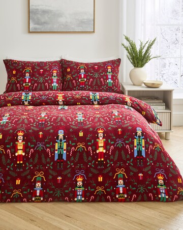Festive Nutcracker Fleece Duvet Cover Set
