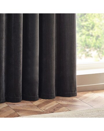 Yard Heavy Chenille Lined Eyelet Curtains