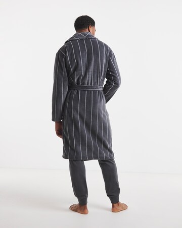 Stripe Fleece Dressing Gown