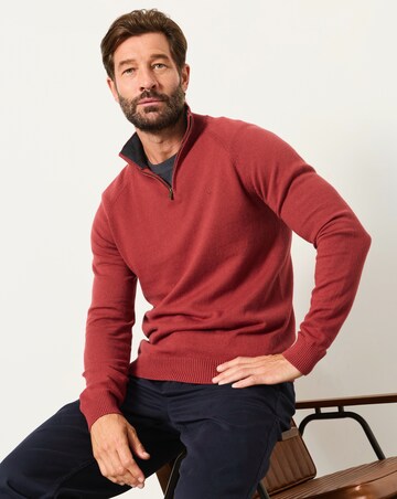 FatFace Rye Half Neck - Red