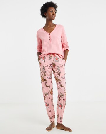 Julipa Pointelle Henley Floral Pyjama Set