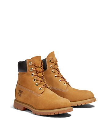 Timberland Wheat Premium 6 Inch Lace Up Boots - Standard Fit (D)
