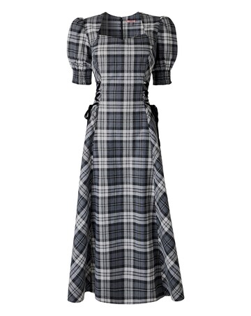 Joe Browns Luna Check Lace Up Side Maxi Dress