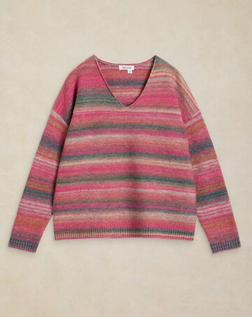 White Stuff Spacedye V-Neck Jumper
