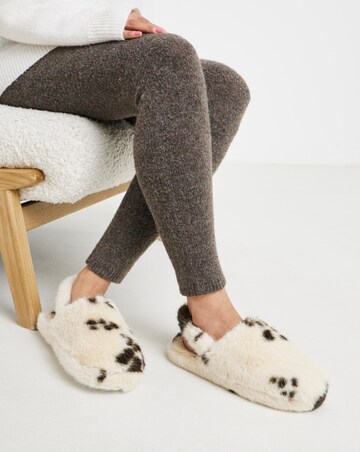 Truth Fluffy Slingback Slippers - Wide Fit (E)