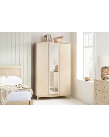 Herringford 3 Door Wardrobe With Mirror
