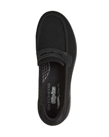 Skechers Black Arch Fit N Joy Lite Slip In Loafers - Standard Fit (D)
