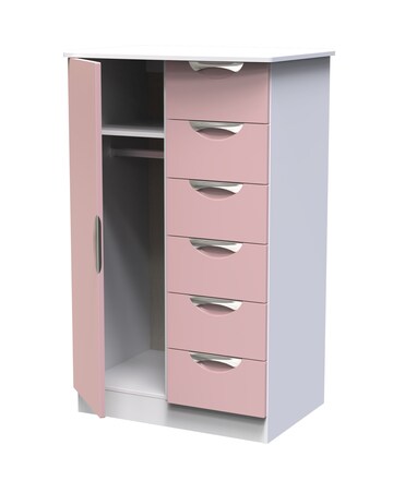Haydn Ready Assembled 1 Door 5 Drawer Kids Wardrobe - Kids