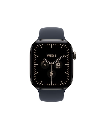 Apple Watch Series 12 GPS + Cellular 42mm - Titanium/Navy Blue Sport Band - M/L