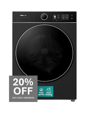 Hisense KitchenFit 5i Series WD5I1045BBQ 10.5kg/6kg Washer Dryer - Black