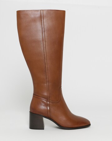 Nessa Leather Heel Knee High Boots - Extra Wide Fit (EEE) & Super Curvy Calf