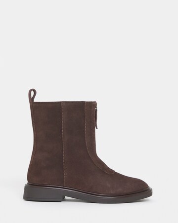 Jessy Zip Detail Ankle Boots - Wide Fit (E)